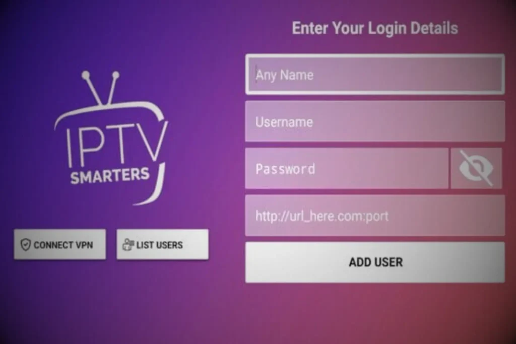 Xtream Codes Login deutsch Interface auf Fernseher, Xtream Codes IPTV Einrichtung auf Fire TV Stick.